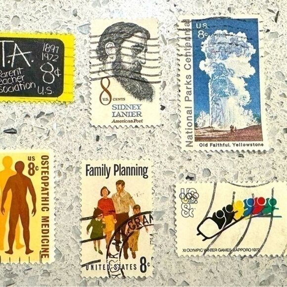 1972 - Commemorative Stamps - Mystic Stamp CO. - 6 Stamps - Picture 1 of 4